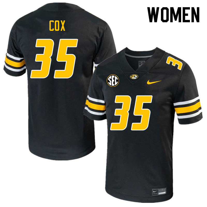 Women #35 Michael Cox Missouri Tigers College 2023 Football Stitched Jerseys Sale-Black - Click Image to Close